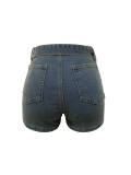 SC Vintage Irregular Washed Denim Half Culottes LSD-2371