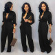SC Solid Color Long Sleeve Slim Jumpsuit LSD-LD8602