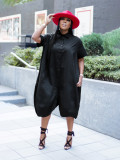 SC Plus Size Solid Color Loose Maxi Dress SFY-650