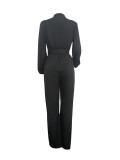 SC Solid Color Long Sleeve Slim Jumpsuit LSD-LD8602