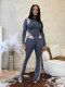 SC Contrast Color Long Sleeve Pants 2 Piece Set GBGF-5063