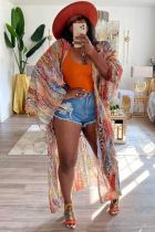 SC Chiffon Cardigan Long Jacket Poncho OLYF-6172