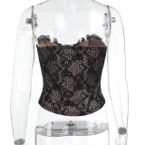 SC Lace Hollow Out Bandage Tank Tops FL-WQ24299MHO