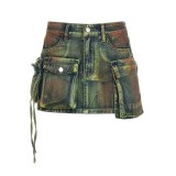 SC Cowboy Suspender Half Skirt Two Piece Set GMWF-8622