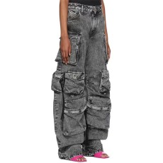 SC Patchwork Multi-pocket Loose Jeans GMWF-AL6930