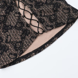 SC Lace Hollow Out Bandage Tank Tops FL-WQ24299MHO