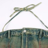 SC Cowboy Suspender Half Skirt Two Piece Set GMWF-8622