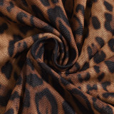 SC V Neck Sling Leopard Print Mini Dress GNZD-51446DBD