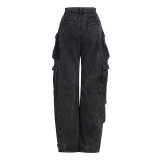 SC Patchwork Multi-pocket Work Jeans GMWF-6930