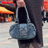 SC Metallic Pentagram Shoulder Cowboy Tote Bag GMWF-69568