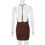 SC Deep V Neck Backless Mini Dress GNZD-51487DHD