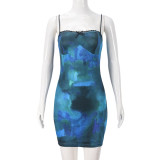 SC Backless Print Zipper Slling Mini Dress GNZD-51323DHD