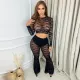 SC Hollow Out See Through Tops Pants Suit GNZD-51415SHD