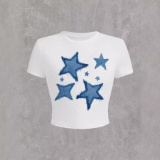 SC Star Pattern Short Sleeve T-Shirt GYIQ-ZW114642B