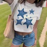 SC Star Pattern Short Sleeve T-Shirt GYIQ-ZW114642B