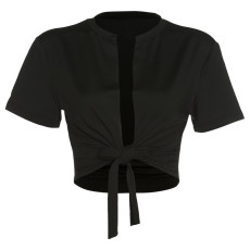 SC Sexy Solid Color Tie Cardigan Top HMYI-91893