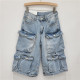 SC Vintage Washed Multi-Pocket Denim Shorts GZYN-3835