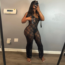 SC Lace Sleeveless Sexy Sling Jumpsuit YNSF-2680