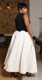 SC Sleeveless Patchwork Irregular Maxi Dress XHXF-443