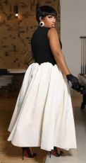 SC Sleeveless Patchwork Irregular Maxi Dress XHXF-443