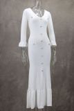 SC Long Sleeve Knits Slim Maxi Dress GLYK-LX059
