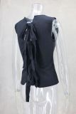 SC Sleeveless Tie Up Solid Tops GLYK-LX046