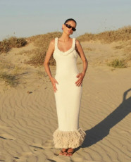SC Fashion Sleeveless Solid Color Tassel Maxi Dress GLYK-LX0104