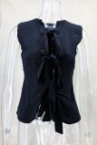SC Sleeveless Tie Up Solid Tops GLYK-LX046