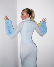 SC Long Sleeve High Neck Maxi Dress GLYK-LX079