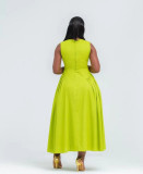SC Sleeveless Solid Color Loose Maxi Dress GLYK-LX057
