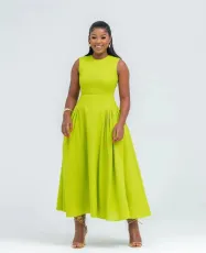 SC Sleeveless Solid Color Loose Maxi Dress GLYK-LX057