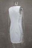 SC O Neck Sleeveless Solid Mini Dress GLYK-LX71