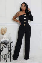 SC Single Shoulder Long Sleeve Jumpsuit OSM-4473