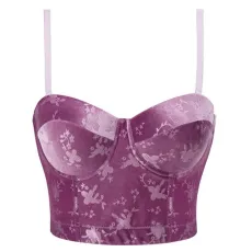 SC Velvet Jacquard Camisole Undershirt Inside With Bra Pads GPBY-6228