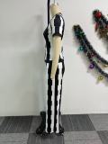 SC Plus Size Wide Leg Print Two Piece Pants Set NY-11007