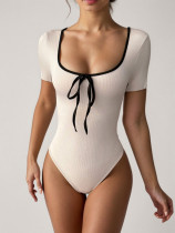 SC U Neck Sexy Short Sleeve Bodysuit GZJF-ZJ12013