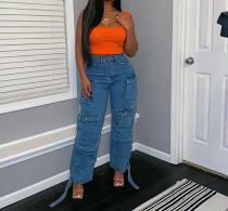SC Fashion Multi-pockets Loose Jeans GZCF-30000