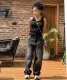 SC Casual Washed Gradient Hot Drill Straight  Pants GZCF-AL878762457884