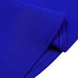 SC Plus Size V Neck Ruffles Big Swing Midi Dress GATE-565