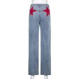 SC Fashion Patchwork Loose Micro Flare Jeans GZCF-6002