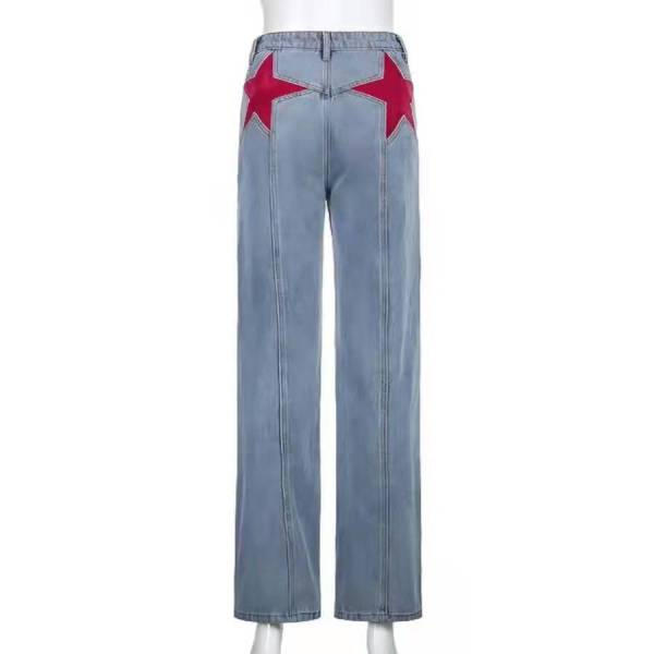 SC Fashion Patchwork Loose Micro Flare Jeans GZCF-6002
