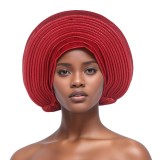 SC Solid Color Bright Silk Stacked Wrap Hat PJDM-A206