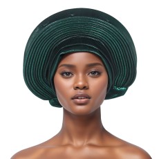 SC Solid Color Bright Silk Stacked Wrap Hat PJDM-A206