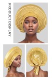 SC Solid Color Bright Silk Stacked Wrap Hat PJDM-A206