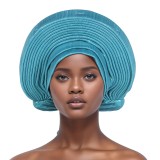 SC Solid Color Bright Silk Stacked Wrap Hat PJDM-A206