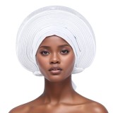 SC Solid Color Bright Silk Stacked Wrap Hat PJDM-A206