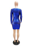 SC Bright Color Fashion Sexy Package Hip Nightclub Dress GXYF-H0060