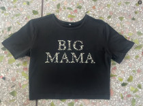 SC Letter Printed Short Sleeve T-Shirt GXJL-250331