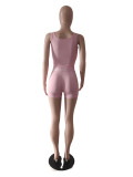 SC Solid Color Sports Casual Vest Shorts Two Piece Set GCNF-0209