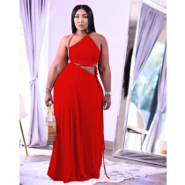 SC Plus Size Solid Color Drawstring Tie Up Two Piece Skirts Set QYXZ-9916